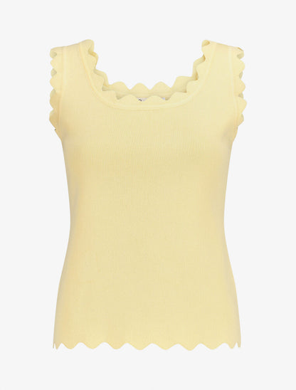 Top en maille sans manches - Jaune - 1