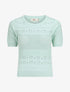 Top fin uni ajouré - Vert d&