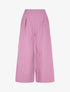 Pantalon uni effet lin - Lilas - 1
