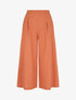 Pantalon uni effet lin - Brique - 1