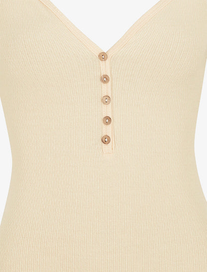 Body uni à manches courtes - Beige - 3