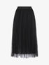 Jupe midi taille haute en tulle - Noir - 4