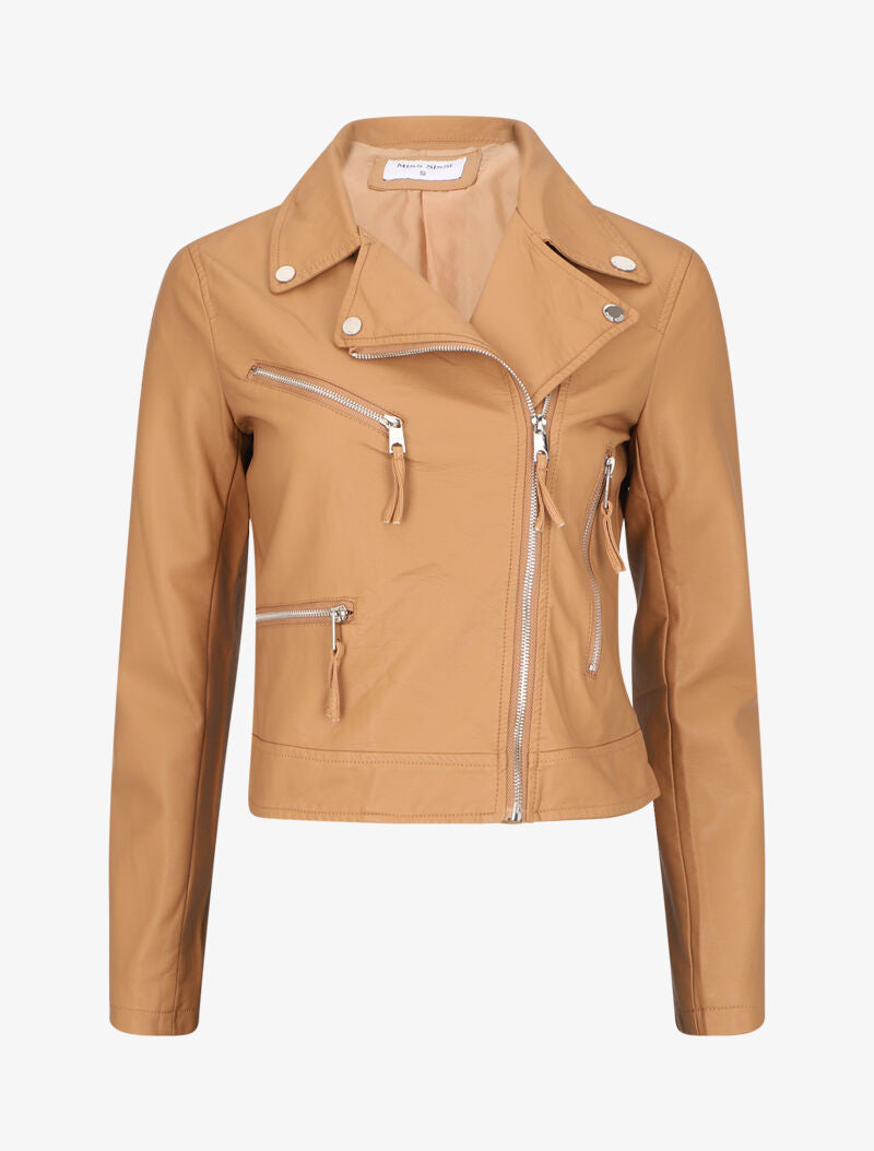 Perfecto court en simili - Camel - 6