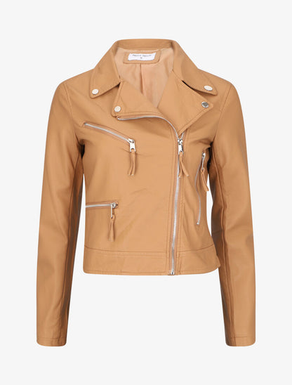 Perfecto court en simili - Camel - 6