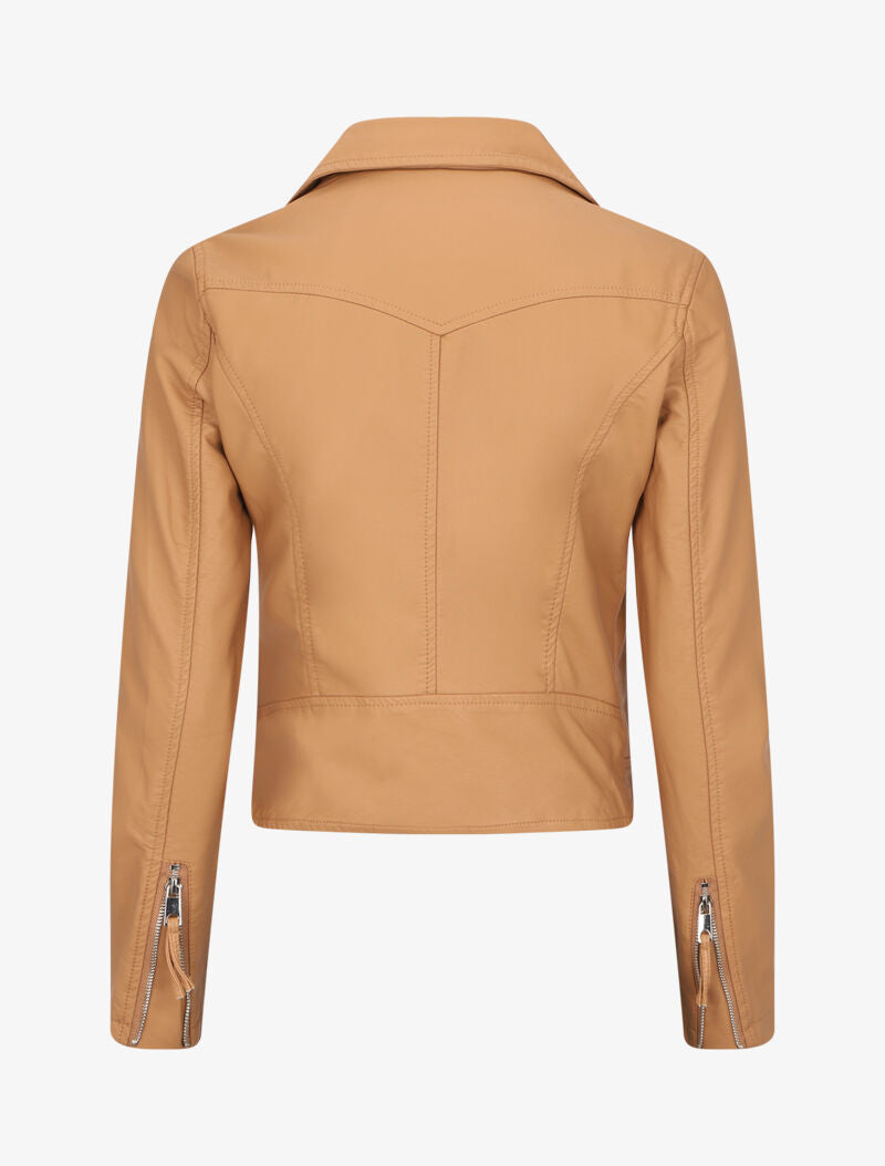 Perfecto court en simili - Camel - 2
