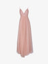 Robe de soirée évasée à paillettes - Rose poudré - 1