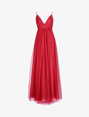 Robe de soirée évasée à paillettes - Bordeaux - 1