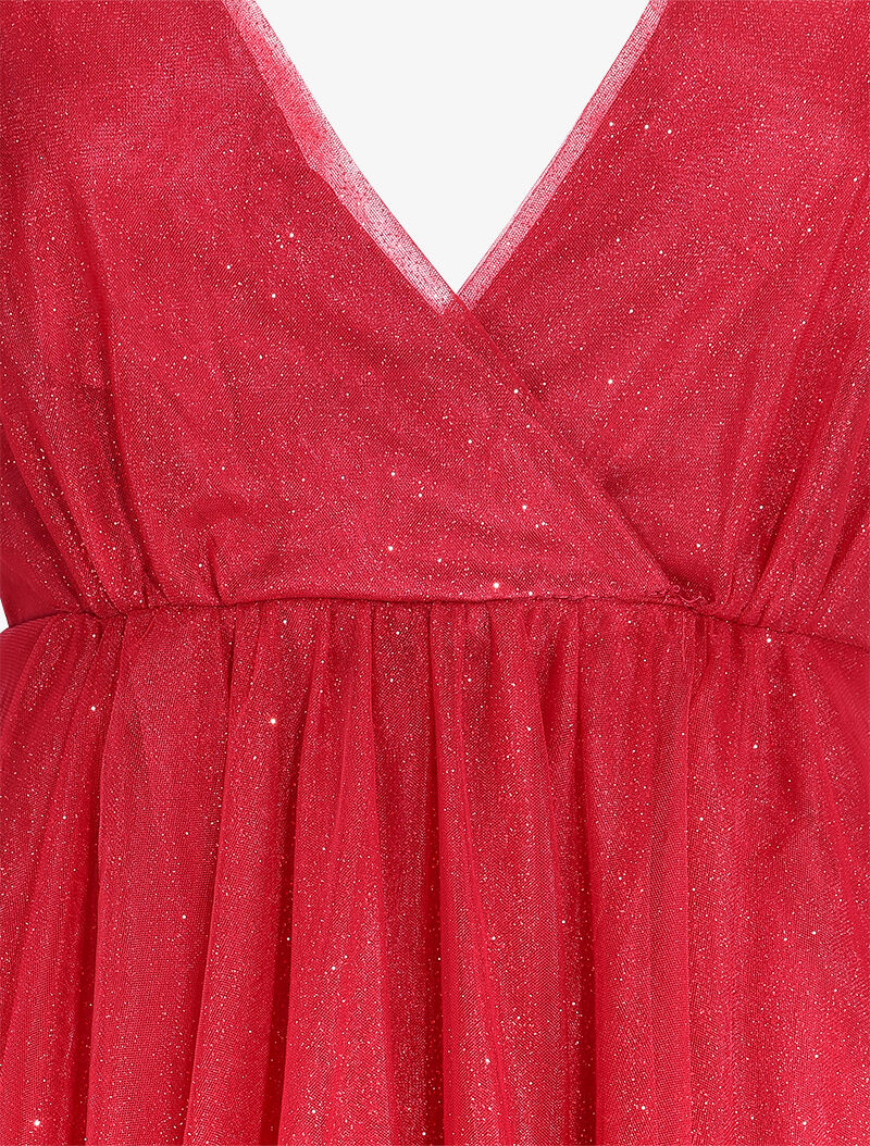 Robe de soirée évasée à paillettes - Bordeaux - 3