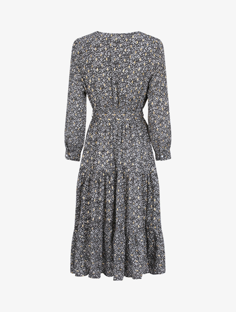 Robe longue patineuse imprimé fleurs d&