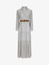 Robe longue empire imprimé faience - Blanc - 4