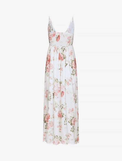 Robe longue à imprimé fleurs d&