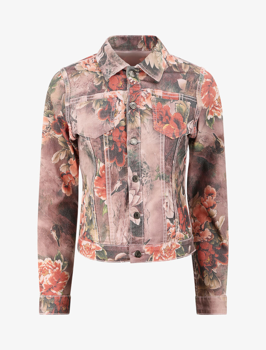 Veste réversible à imprimé fleuri - Rose - 4