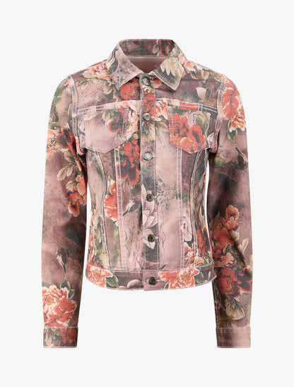 Veste réversible à imprimé fleuri - Rose - 4