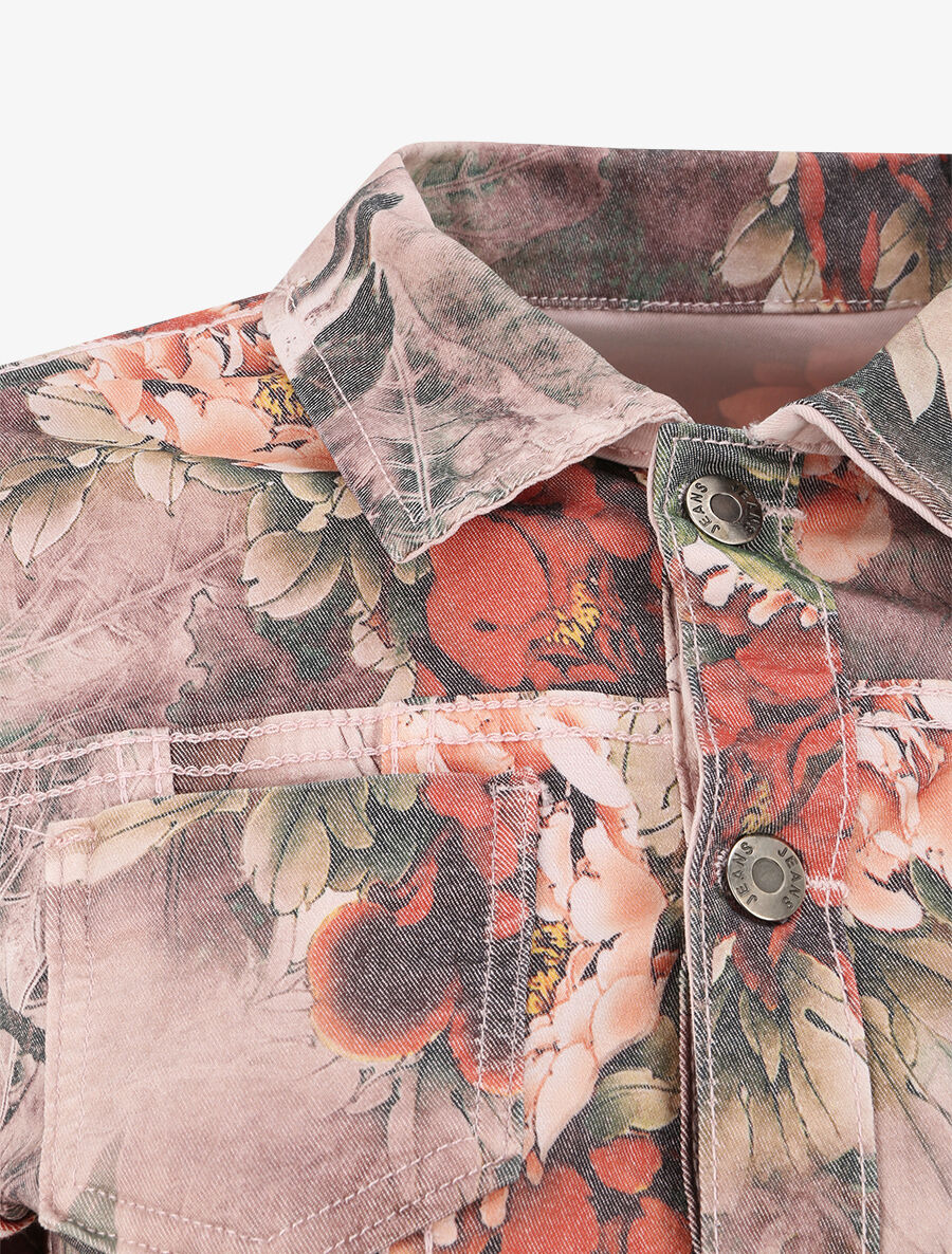 Veste réversible à imprimé fleuri - Rose - 6