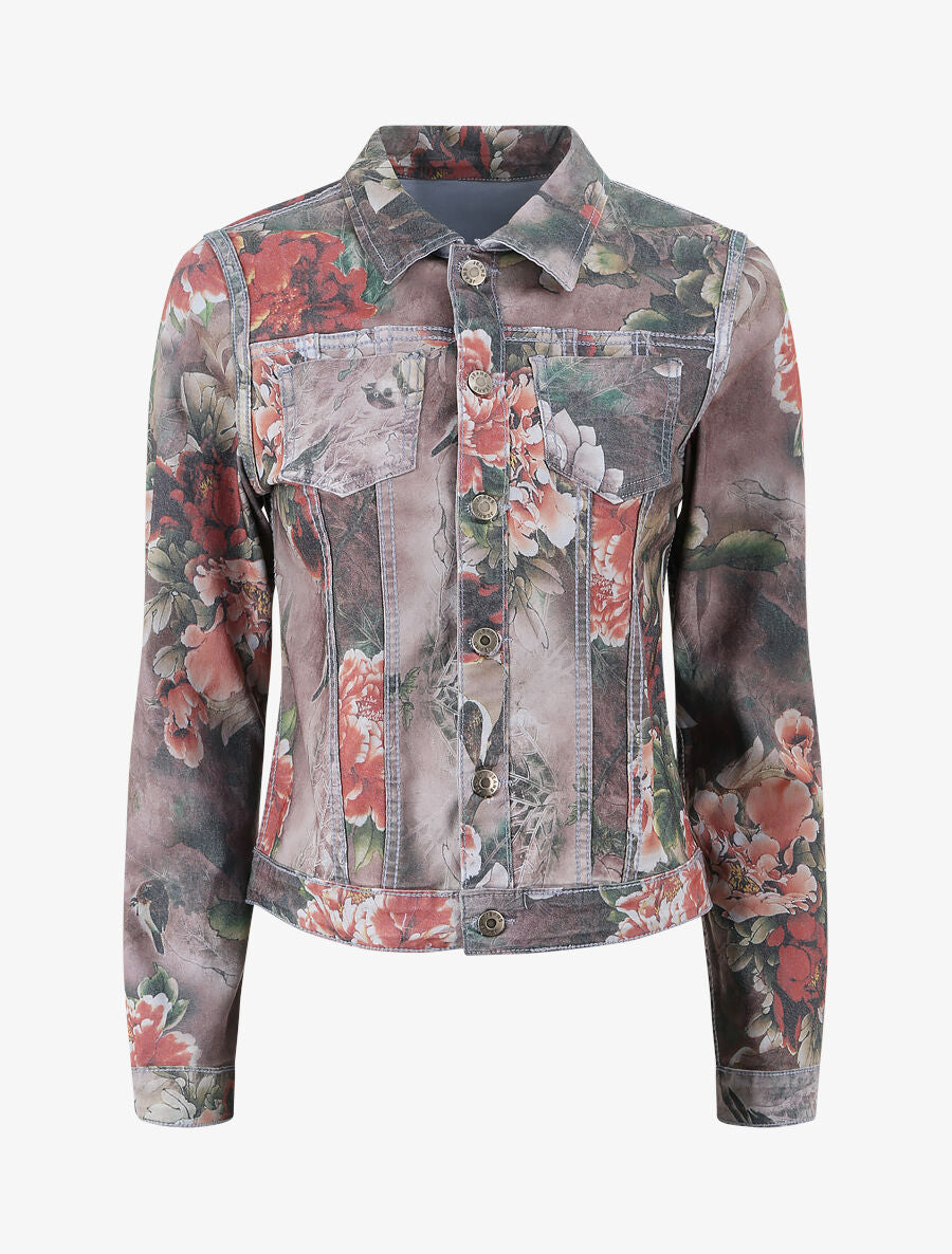 Veste réversible à imprimé fleuri - Bleu - 3