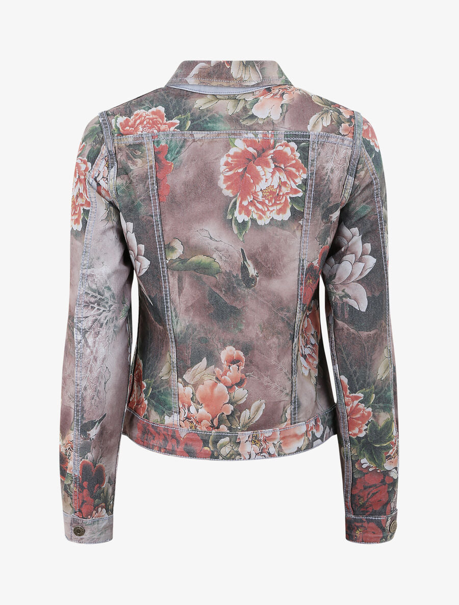 Veste réversible à imprimé fleuri - Bleu - 4