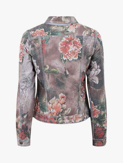 Veste réversible à imprimé fleuri - Bleu - 4