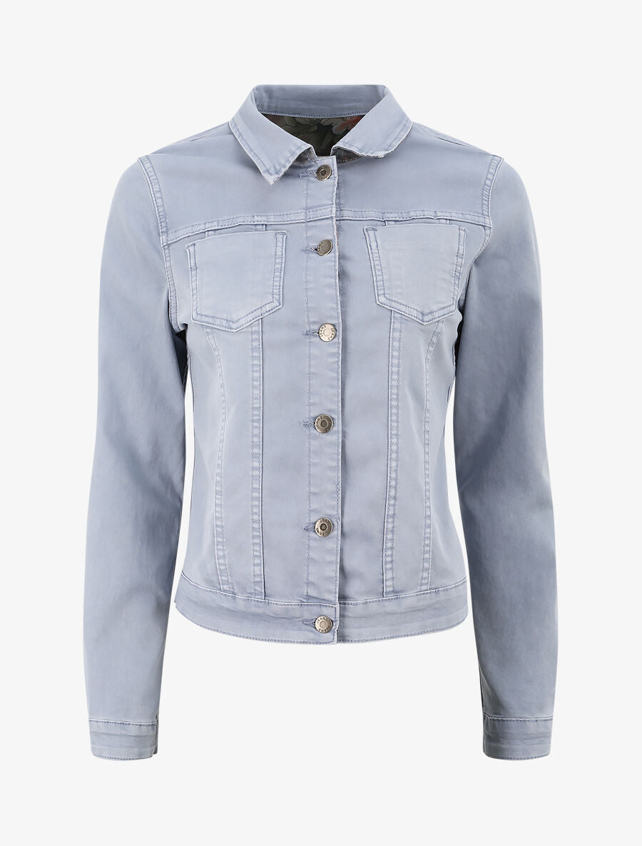 Veste réversible à imprimé fleuri - Bleu - 1