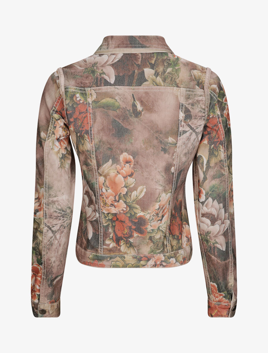 Veste réversible à imprimé fleuri - Taupe - 4
