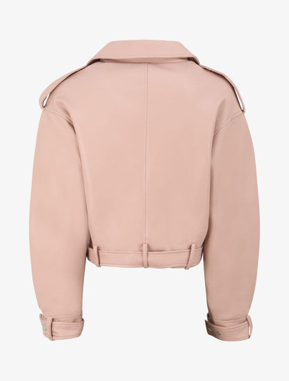 Perfecto en simili à poches zippées - Rose - 2