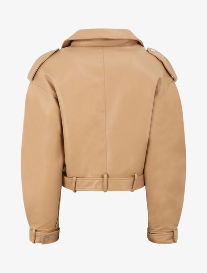 Perfecto en simili à poches zippées - Camel - 3