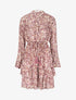 Robe patineuse volantée et satinée - Violet - 1