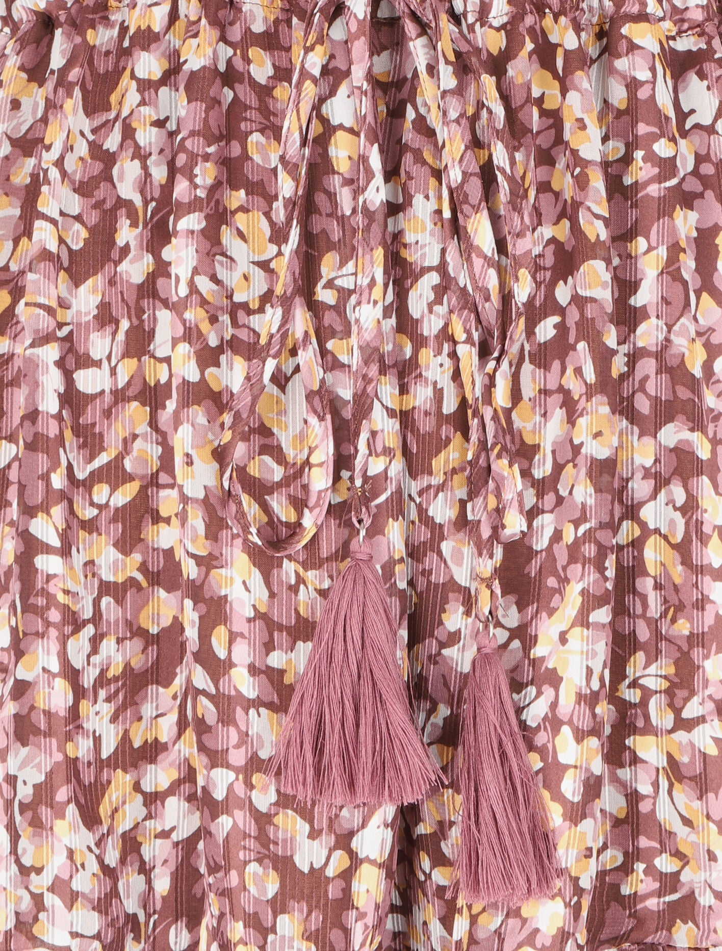 Robe patineuse volantée et satinée - Violet - 3