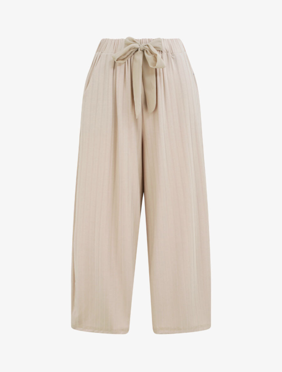 Pantalon ample côtelé - Beige - 4
