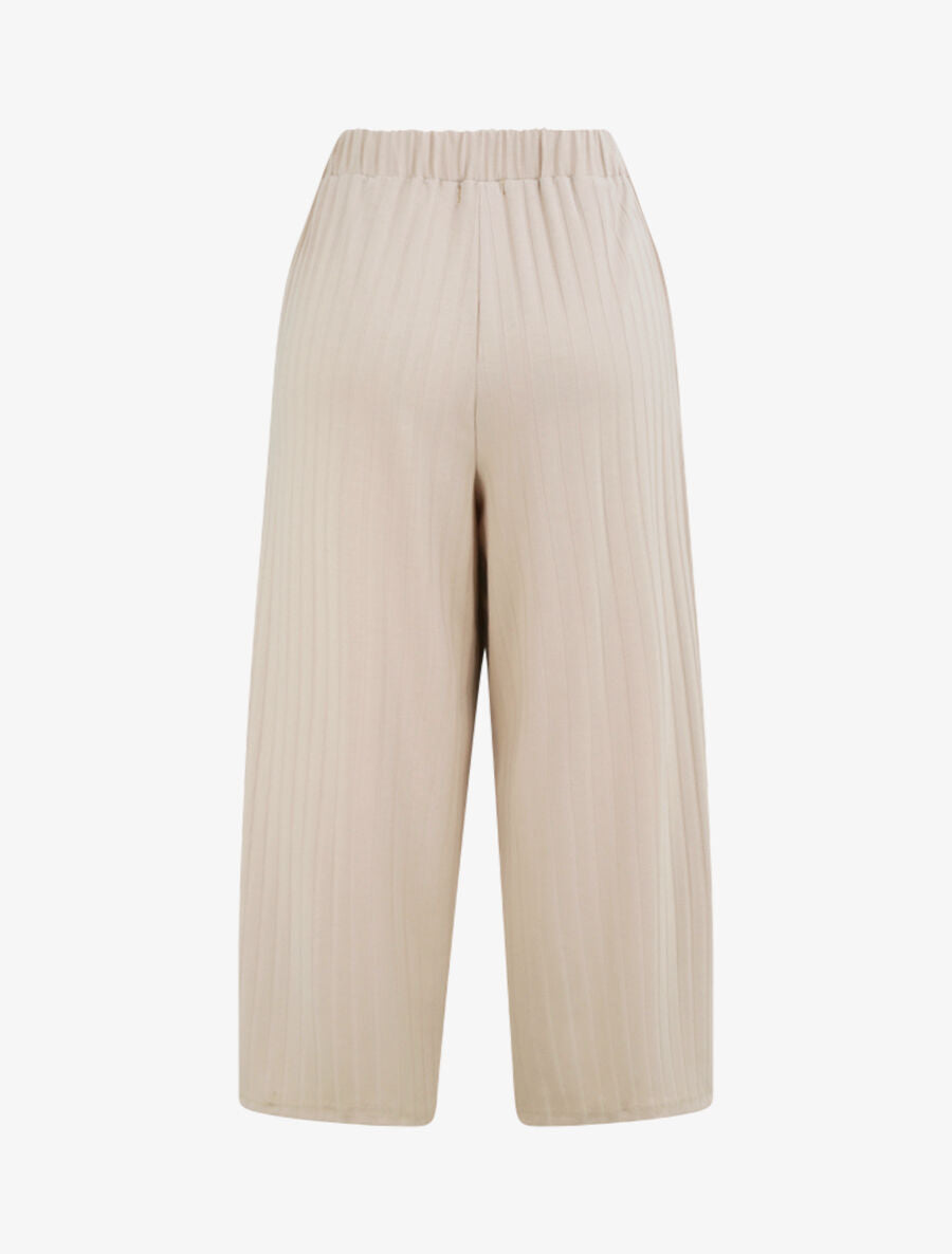 Pantalon ample côtelé - Beige - 2