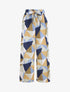 Pantalon ample à imprimé géométrique - Bleu - 1