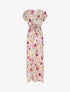 Robe longue à imprimé grandes fleurs - Vert - 1