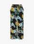 Pantalon ample imprimé palmier - Noir - 5