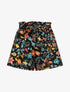 Short à taille froncée imprimé fleurs baroques - Noir - 1