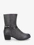 Bottines froncées en simili - Gris - 5