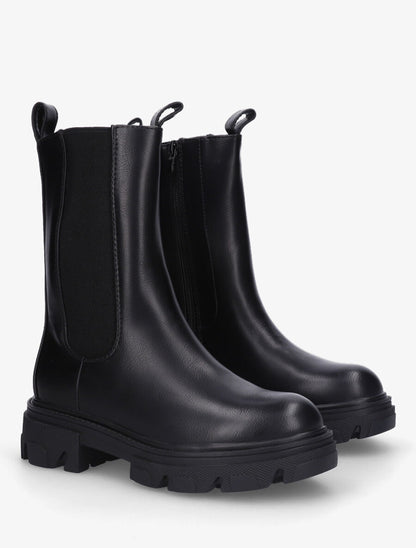 Bottines montantes élastiquées - Noir - 4