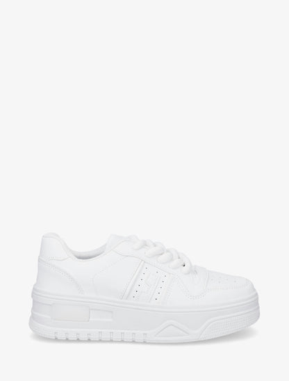 Sneakers à lacets épais - Blanc - 1