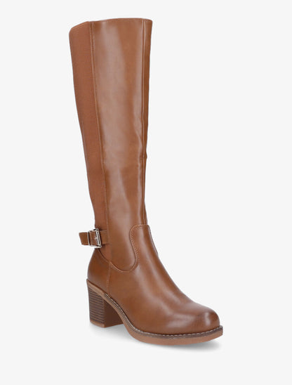 Bottes basiques en simili - Camel - 2