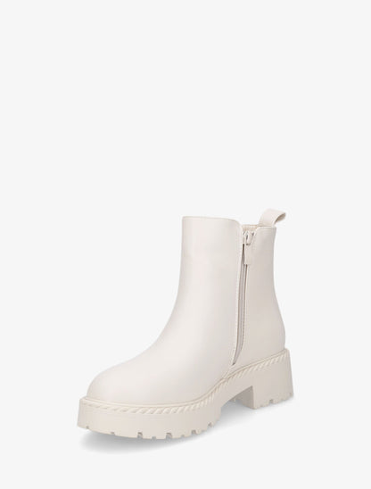 Bottines élastiquées à semelles crantées - Beige - 3