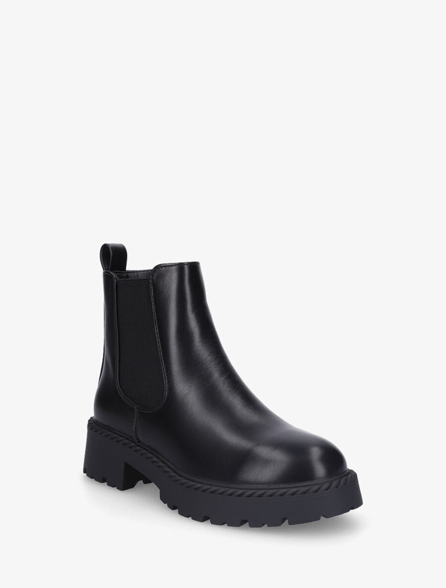 Bottines élastiquées à semelles crantées - Noir - 2