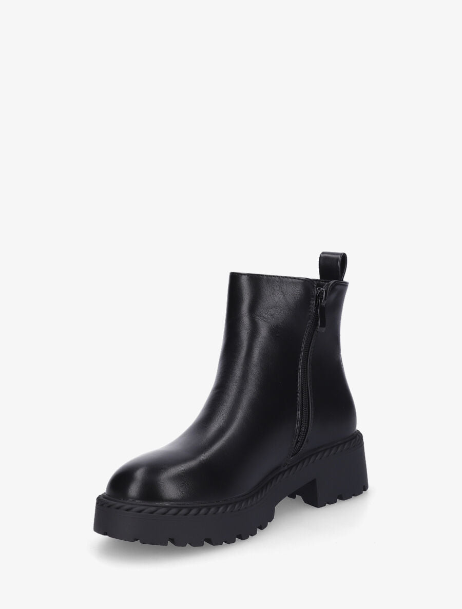 Bottines élastiquées à semelles crantées - Noir - 3