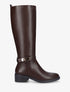 Bottes plates en simili - Marron - 5