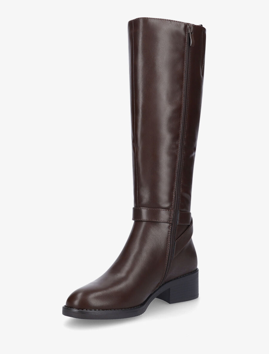 Bottes plates en simili - Marron - 3