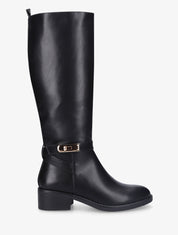 Bottes plates en simili - Noir - 5