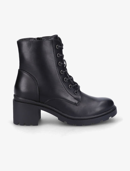 Bottines en simili à talon - Noir - 2