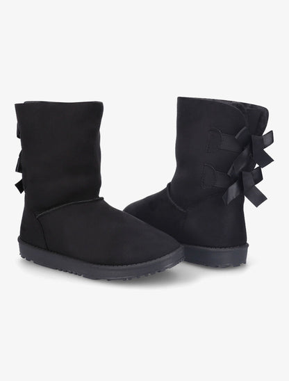 Boots fourrées à double flots - Noir - 4