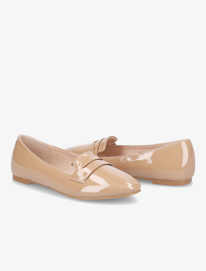 Slippers vernis - Beige - 4