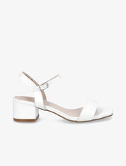 Sandales vernies à ganse effet croco - Blanc - 5