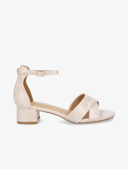 Sandales à brides et ganses ajourées - Beige - 5