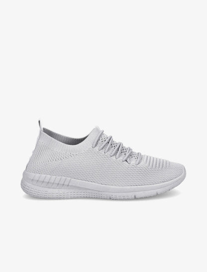 Baskets en mesh à lacets - Gris clair - 5