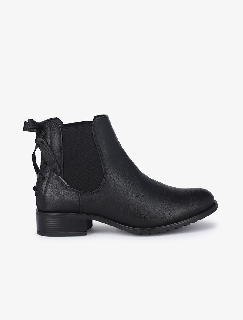 Chelsea boots à contrefort à corsage - Noir - 1